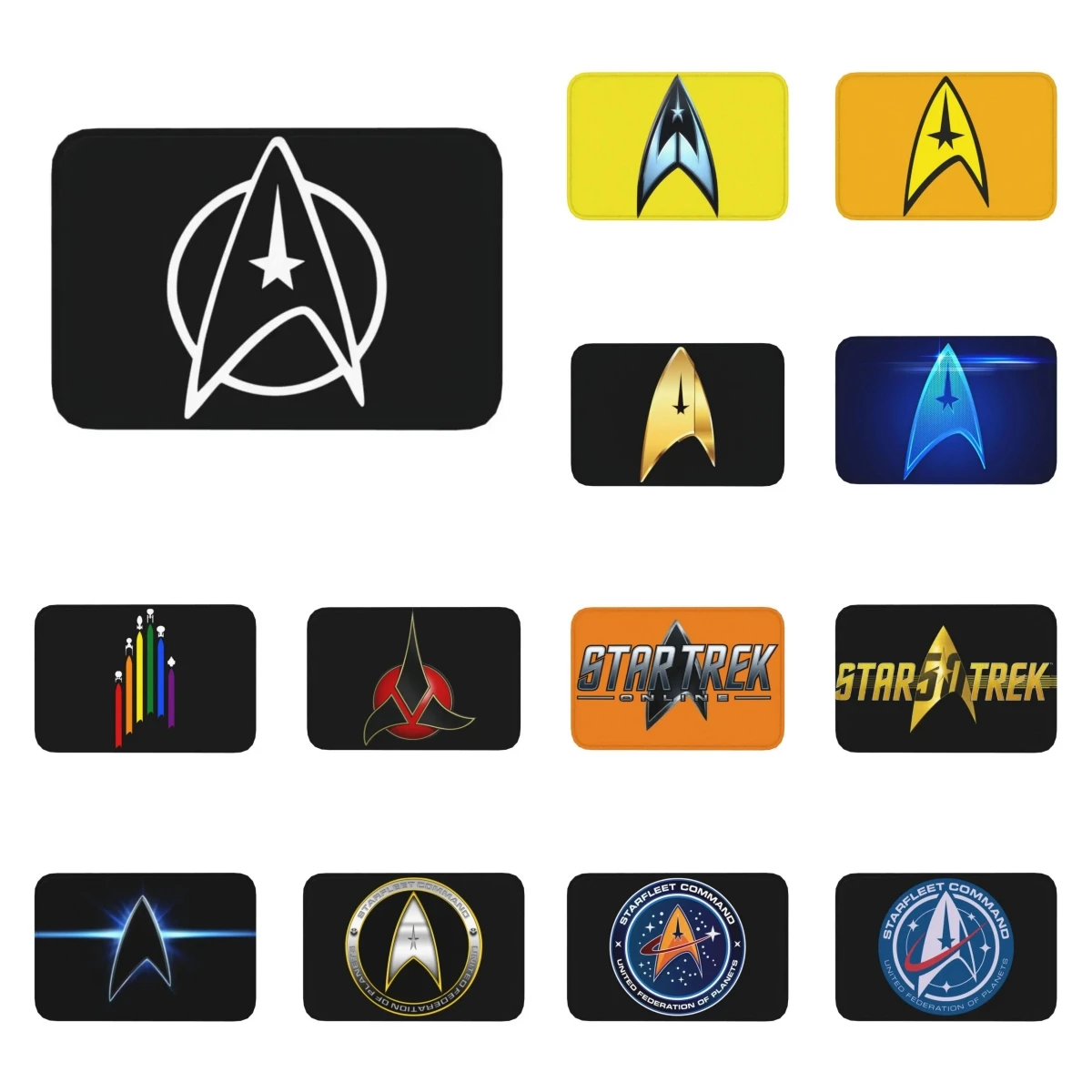 Star Treks Floor Door Bathroom Kitchen Mats Anti-Slip Outdoor Science Fiction TV Series Doormat Garage Entrance Rug Carpet