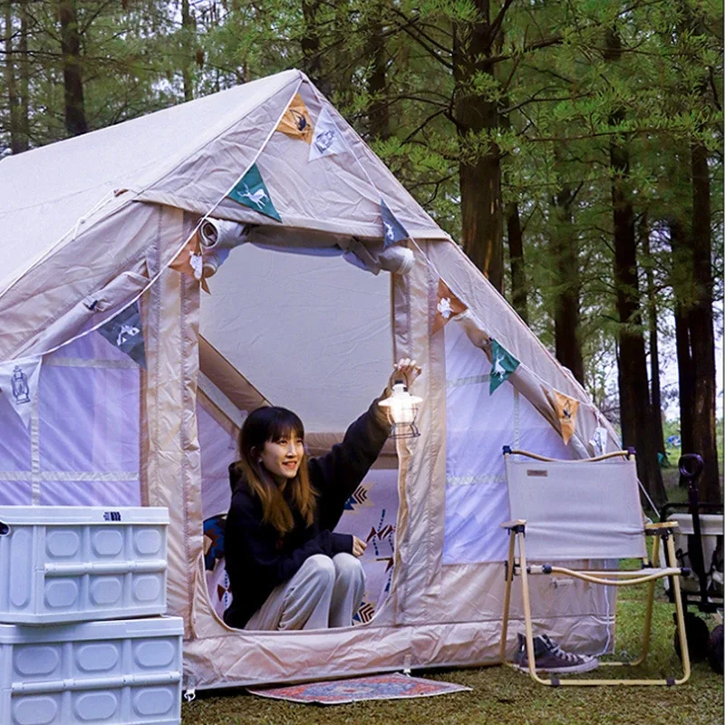 

Портативная палатка для кемпинга, водонепроницаемая парусиновая палатка большого размера для кемпинга