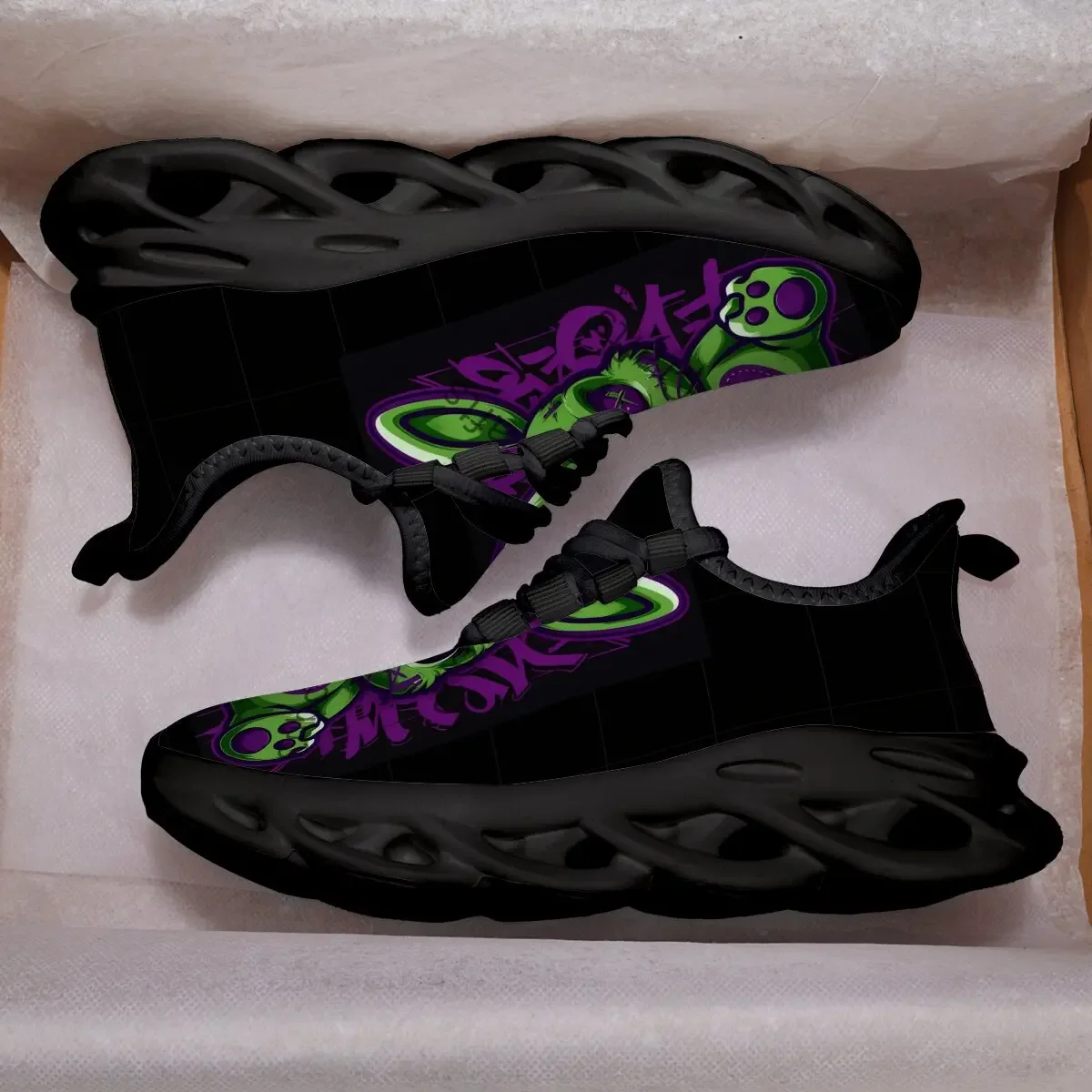 

Детская спортивная обувь с мультяшным принтом, зеленая, фиолетовая, повседневная обувь с граффити и монстрами для маленьких мальчиков, Zapatos, Минни Маус, Niña, Hello Kitty