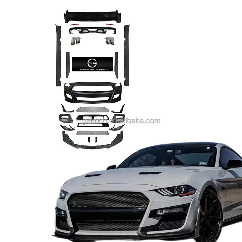 

Автомобильные детали Bodykit Mustang Upgrade GT500 Автомобильный бампер GT500 Комплекты кузова