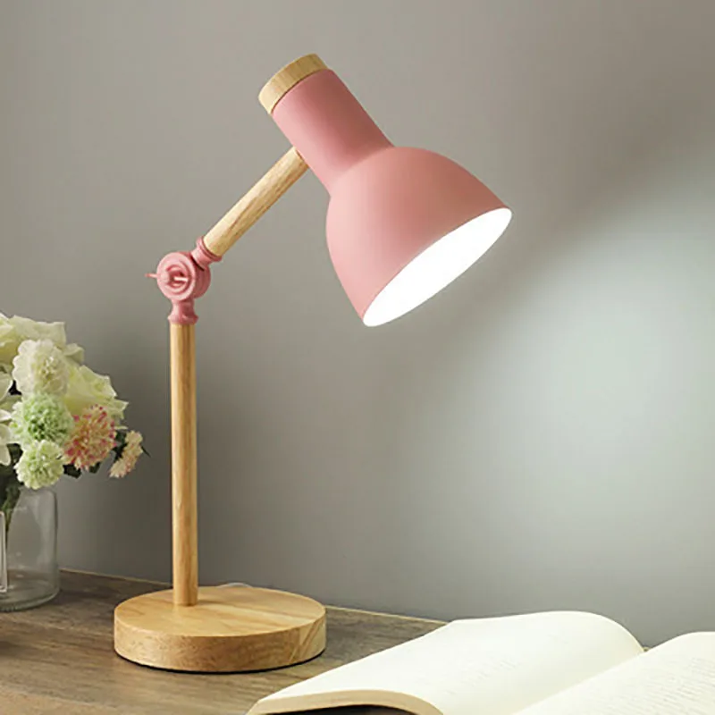 Creative Table Lamp Wooden Art LED Simple Desk Lights Eye Protection bedroom study bedside lamps Home Decor Night Light