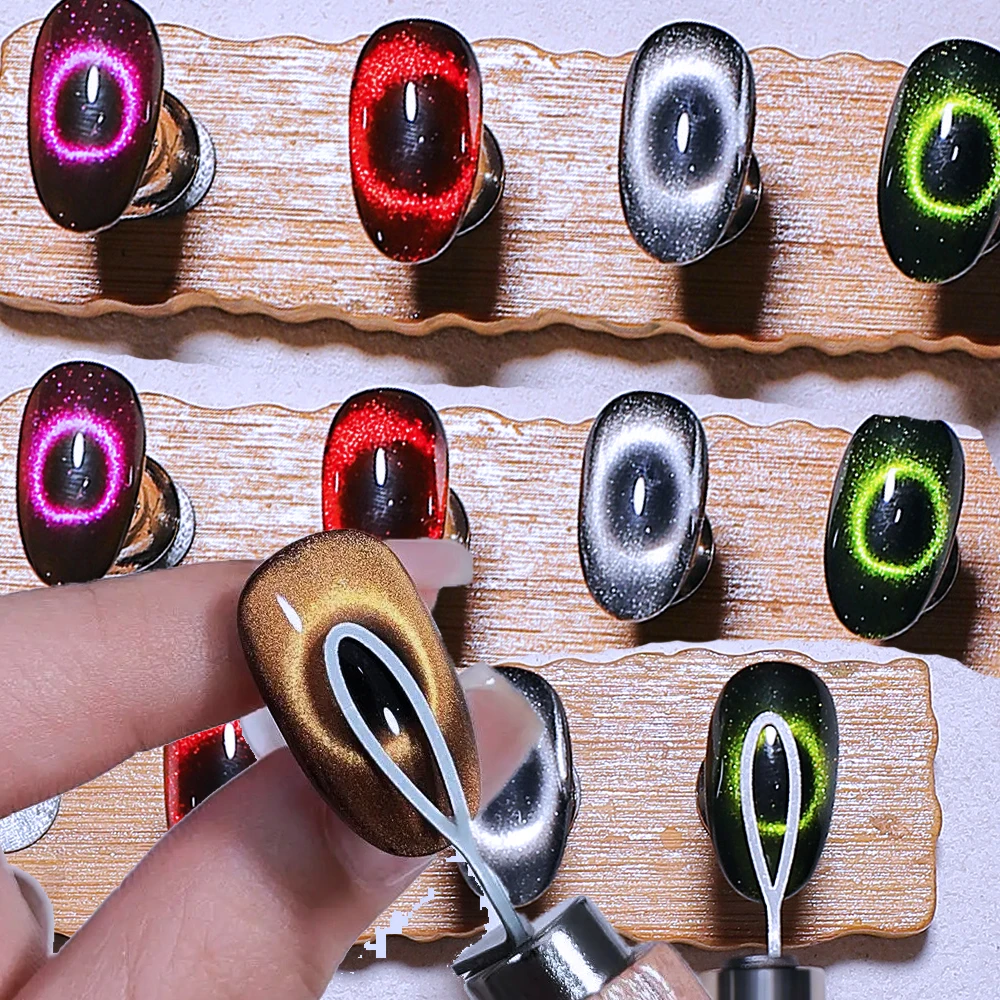 

1/2Pcs Hole Oval Cat Eye's Nail Magnet Stick Hollow Magnetic Black Hole Cat Eye Nail Tool DIY Cat Eye's Effect Nail Magnet Tools
