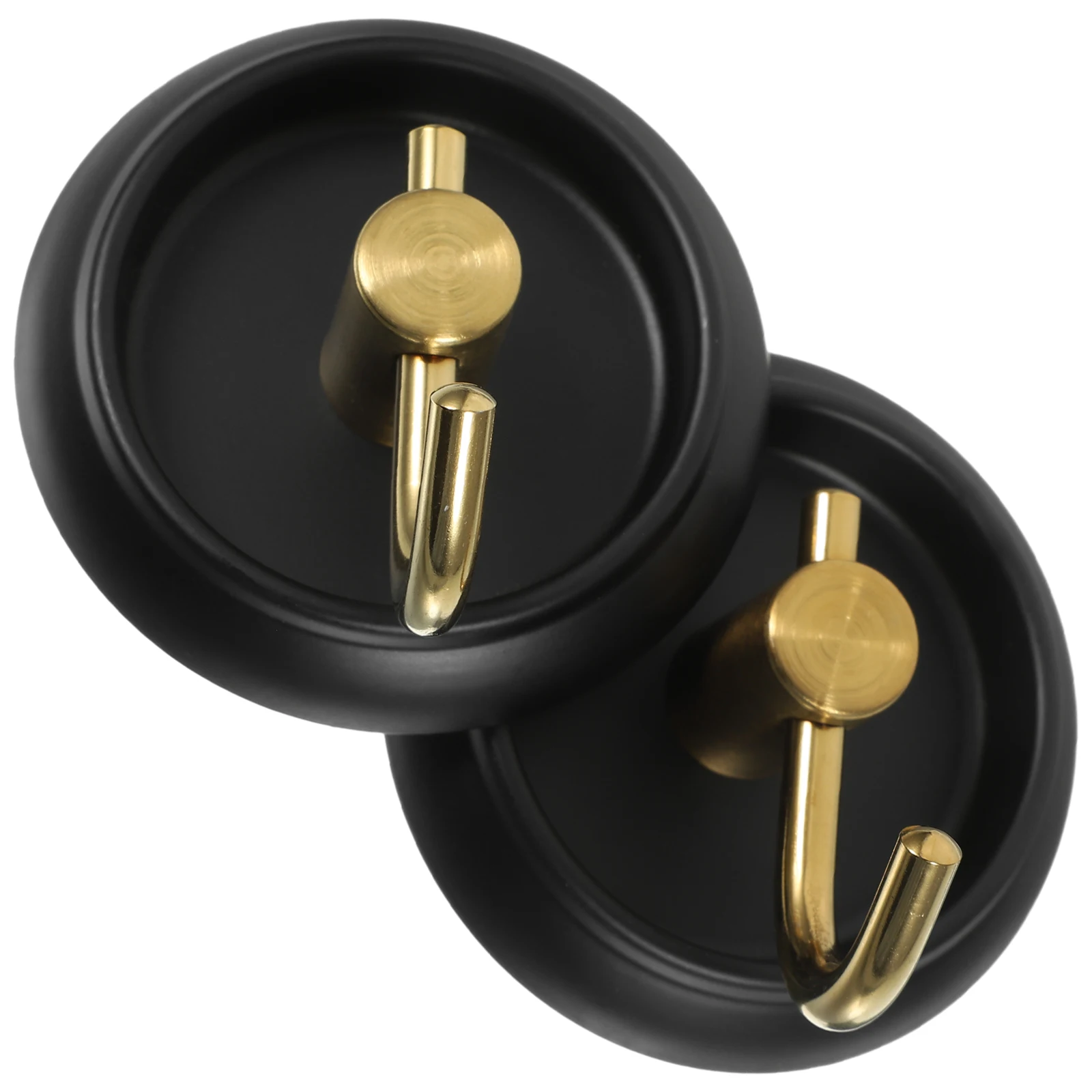 

2 Pcs Round Base Wall Hooks No Drill Adhesive Hangers Bathroom Kitchen Towel Storage White Gold Multi Purpose Household Mounts