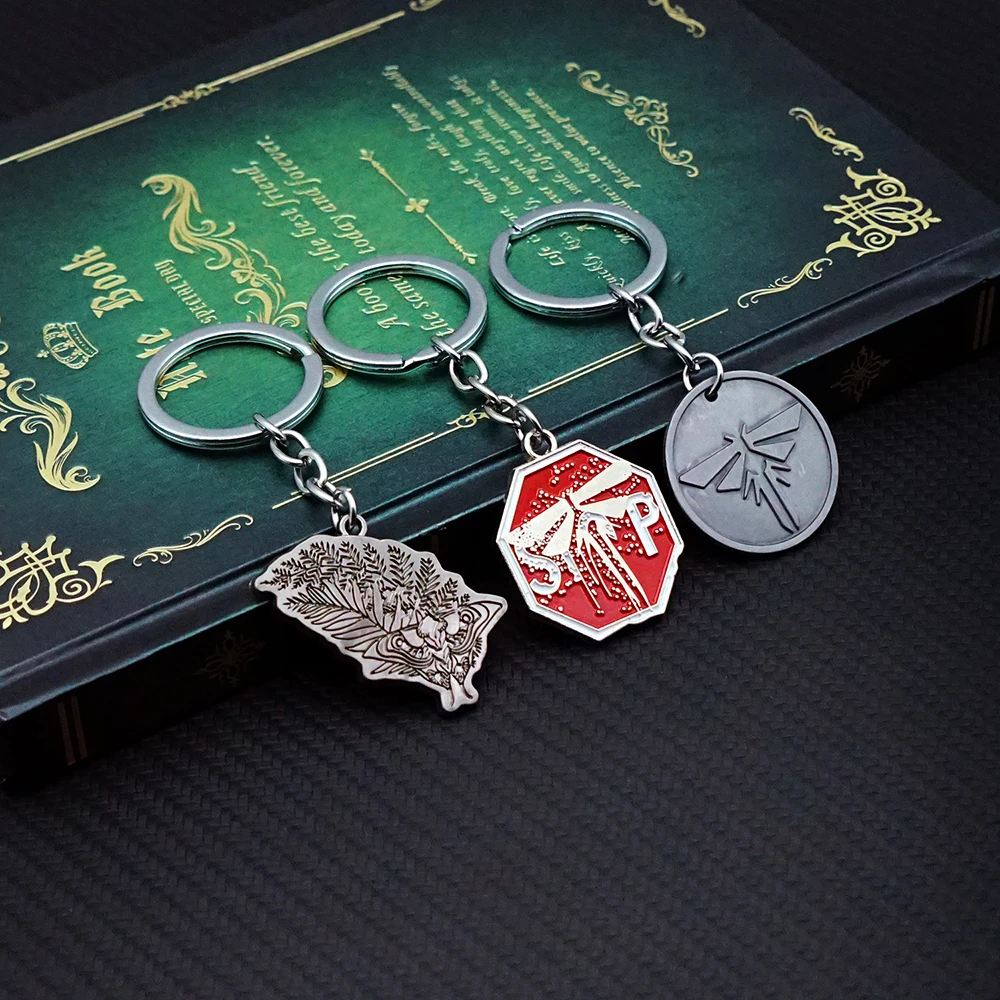 

The Last Of Us Keychain Firefly Logo Key Chain Ellie Tess Keyring Fashion Keychains for Men Women Game Accessories Car Key Ring