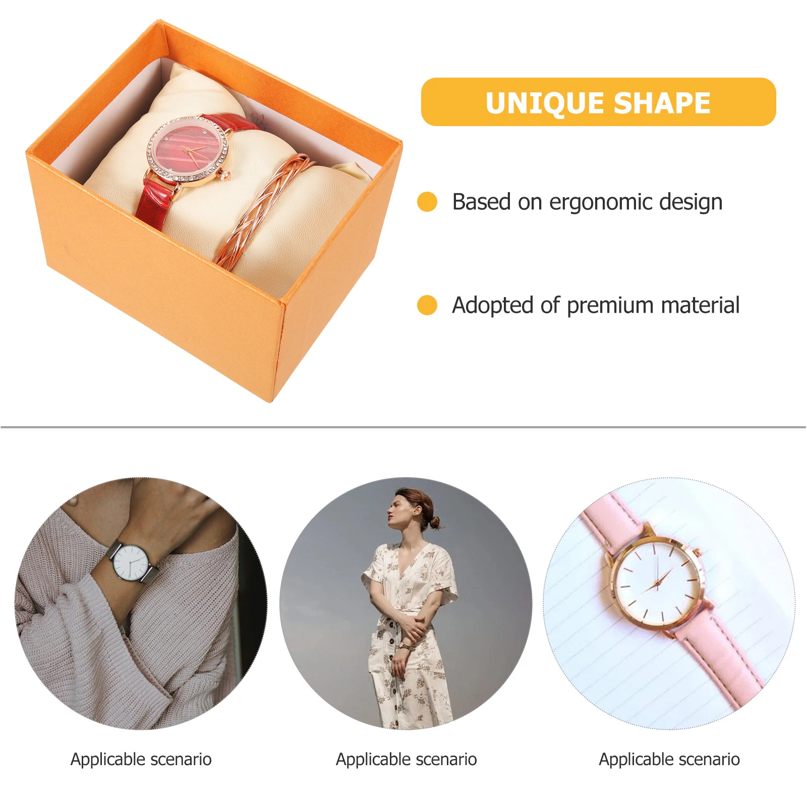 

1Set Classic Lady Quartz Watch Set For Women Elegant Adjustable Wristwatch Gift For Girlfriend Wife Daughter Friends Stylish