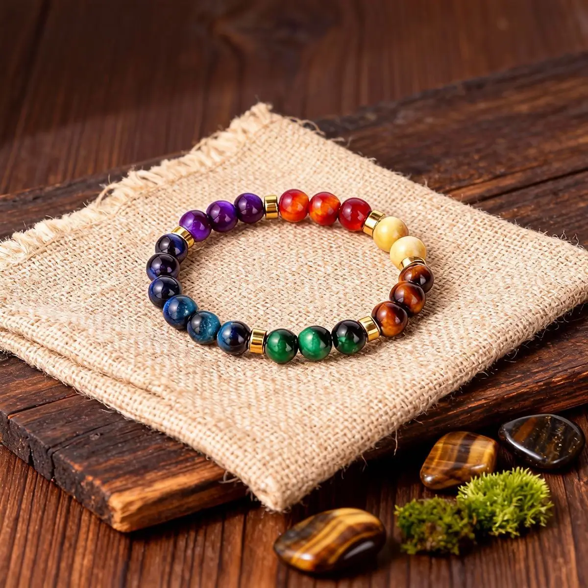 7 Chakra Healing Bracelet Color Gemstone Bracelet Meanings 7 Chakra Healing Stretch Multicolour