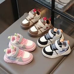 Children's Sneakers Autumn Winter Khaki High-top Boys Girls Board Shoes 0-8 Years Old Soft Non-slip Kids Baby Basketball Shoes