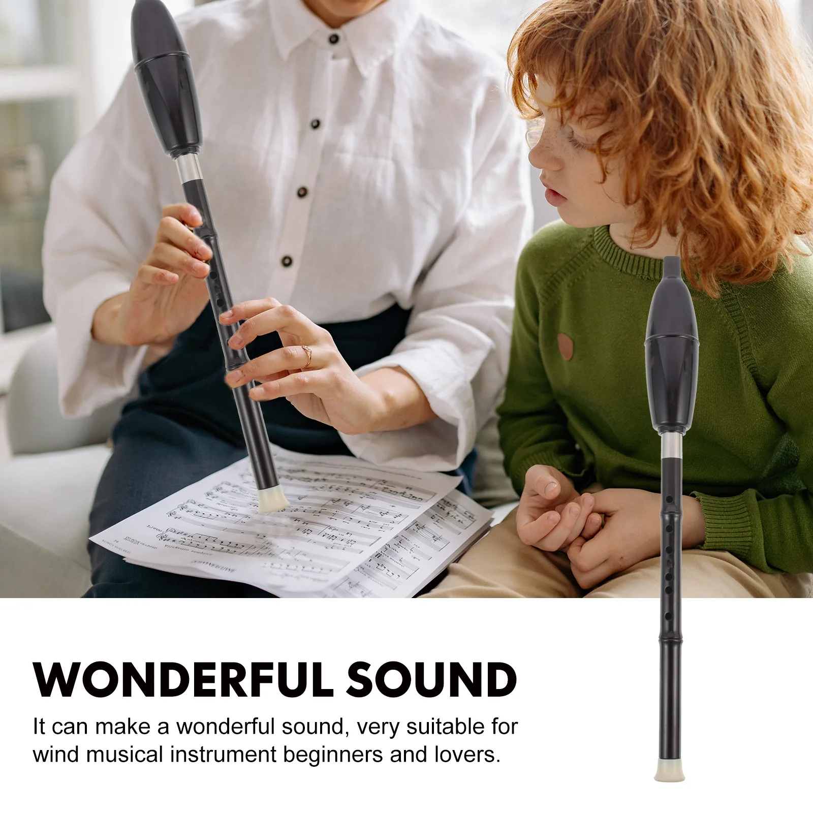 

Bawu Beginner Musical Instrument Chinese Traditional Black Resin Wind Instruments