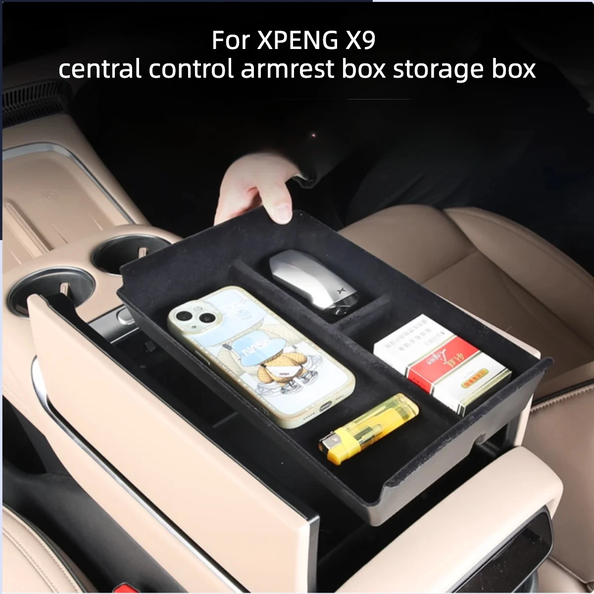 xpeng-x9-2024-2025-2026用-センターコンソールアームレスト収納ボックス-リアスクリーン収納オーガナイザー-車内アクセサリー