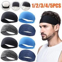 Elastic Headband Quick Dry Sweat Absorption Headdress Anti-slip Sports Hairband Breathable for Yoga Running Biking