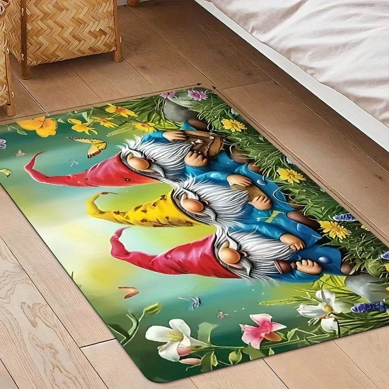 

1PC Dwarf Pattern Door Mats Kitchen Rugs Non-Slip Pop arts design Living room Rugs Bath Mat Carpet for Home Sink Laundry Decor