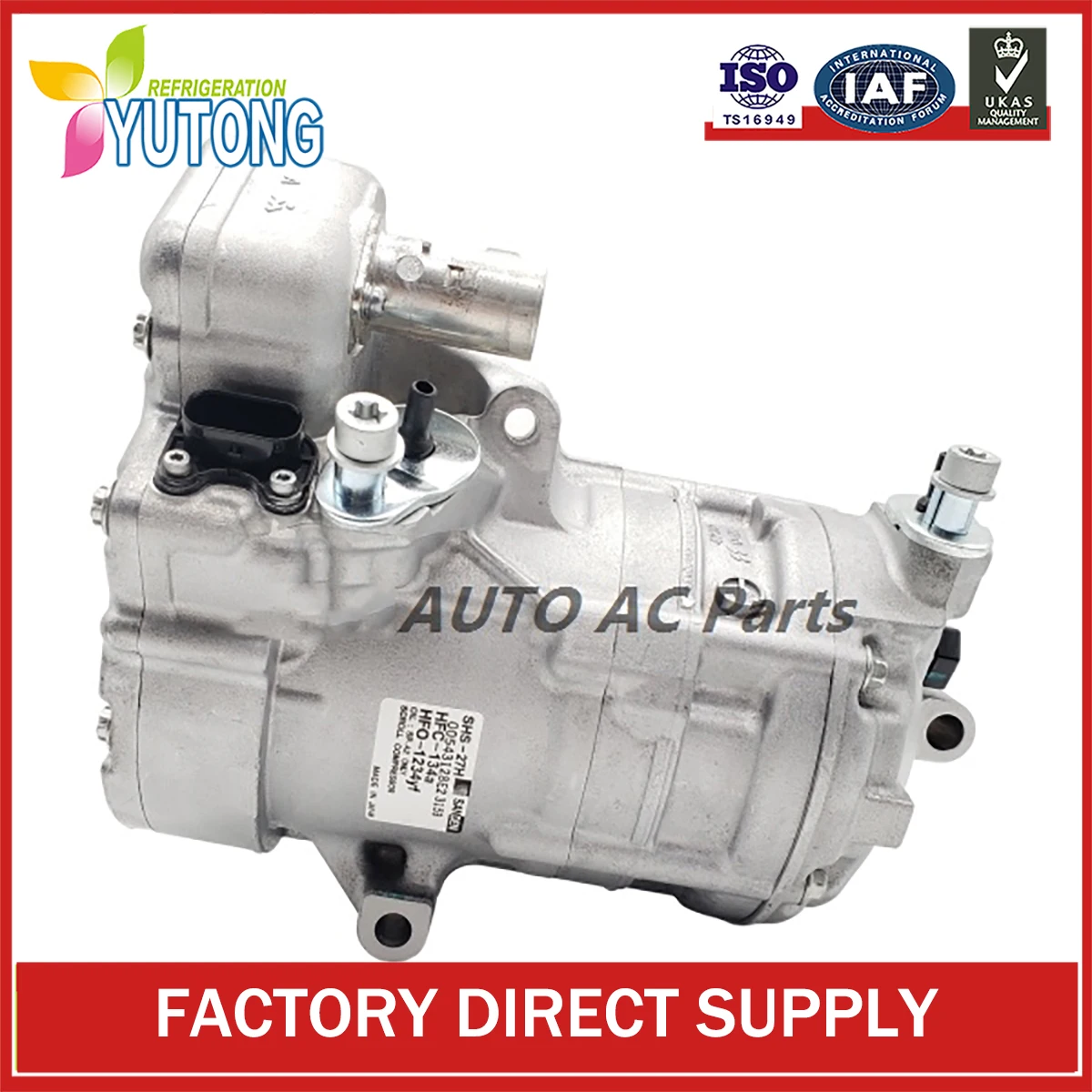 Air Conditioning AC Compressor for MG ZS EV 2019- 163200929005263 00656109e23153 Shs-27h3153 SHS27H3153