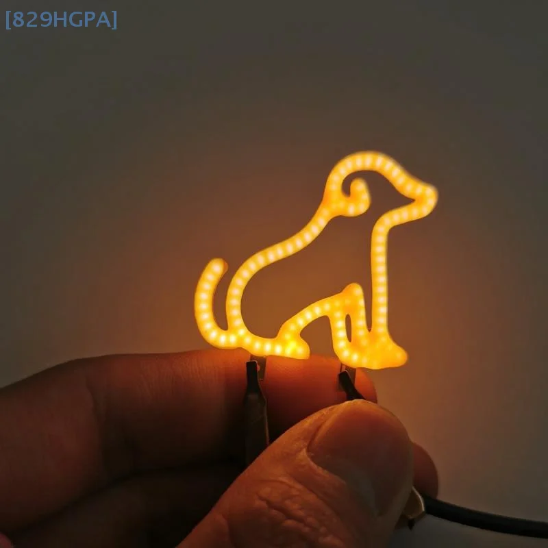 

LED Graphic Filament DC3V Puppy Cocktail Glass Anchor For Edison Light Bulb Holiday Decoration Light Source
