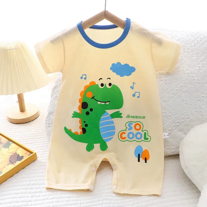 0-24M Baby Romper Short Sleeve Cartoon Toddler Romper Summer Cotton Boys Girls Jumpsuit ropa de bebe niña