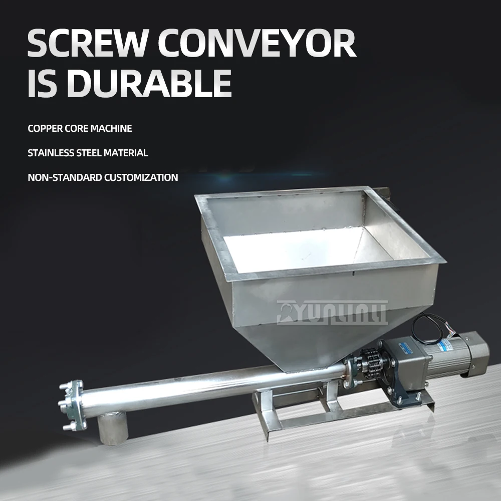 304 Stainless Steel Parallel Screw Feeder feeding machine Transporting Machine For particle powder Grain Conveying 60mm 2025 NEW