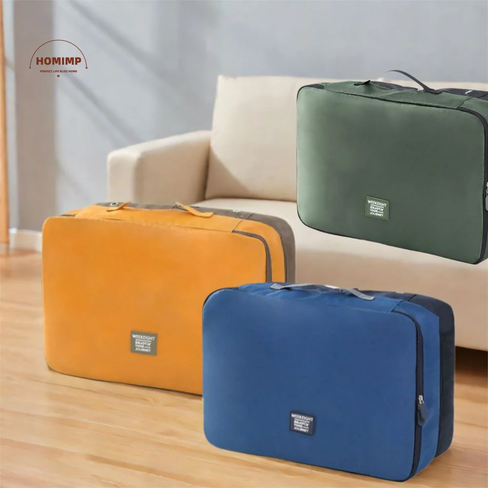 

Large Capacity Double-Layer Clothing Bag Space Saving Dustproof Duvet Cotton Compression Bag with Zipper Down Jacket Storage Bag