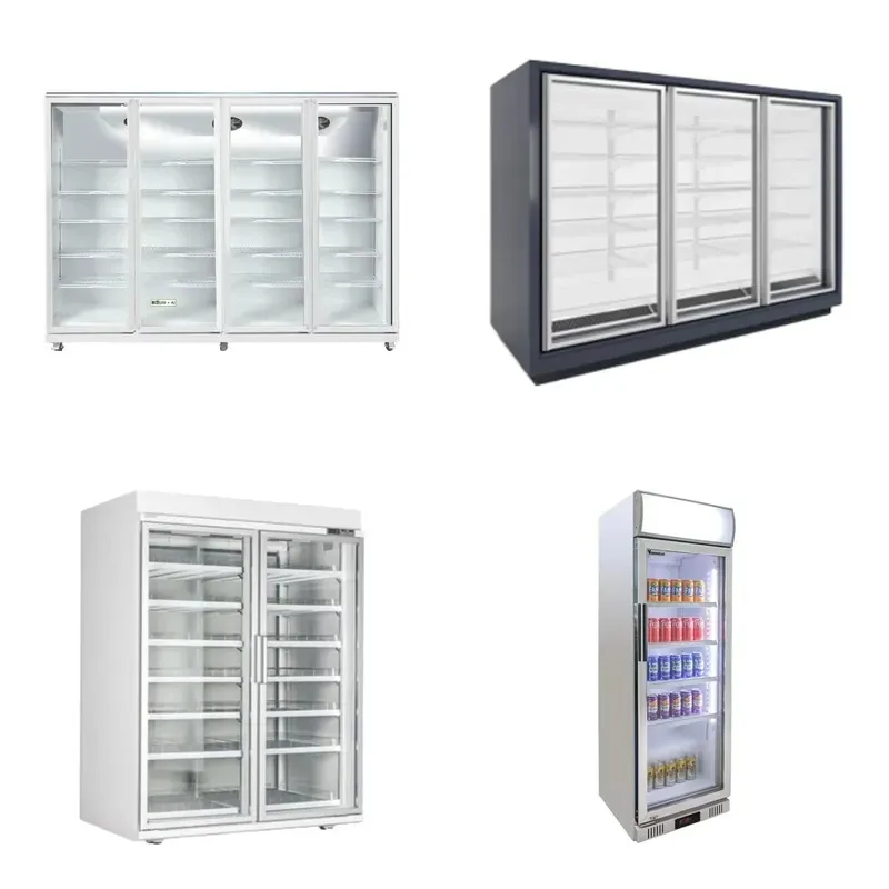 Commercial Glass Door Display Freezer Refrigerator Air Cooler Showcase Rack for Supermarket Store
