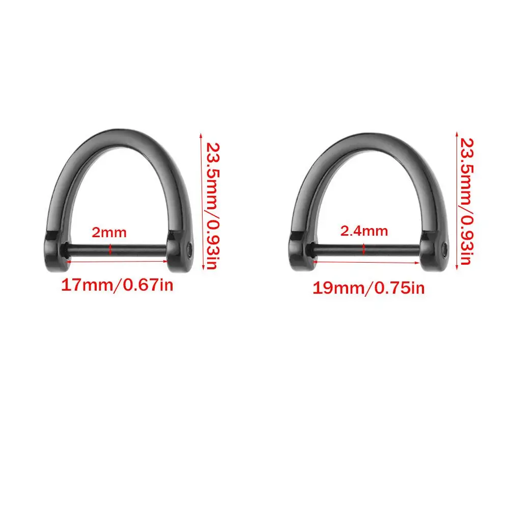 DIY Shoulder Webbing Buckle Detachable Open Screw D Ring Buckle Clasp Leather Craft