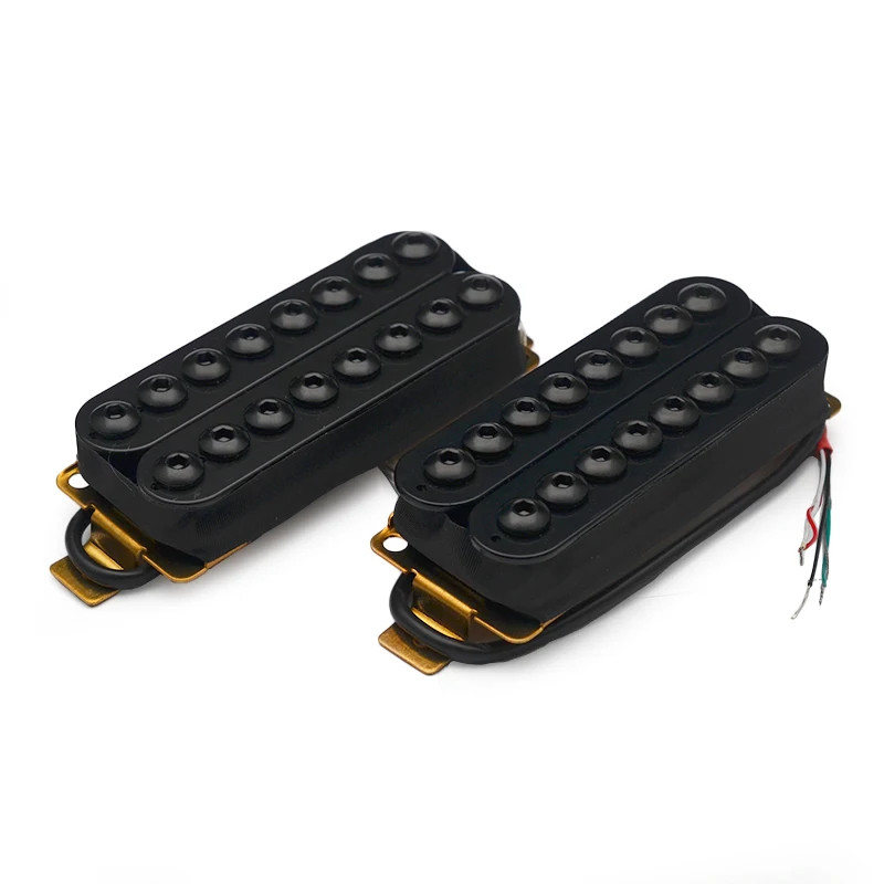 8 String Electric Guitar Humbucker Dual Coil Big Hex Adjustable Screw Coil Spliting Pickup N10K/B15K Output Guitar Parts Black