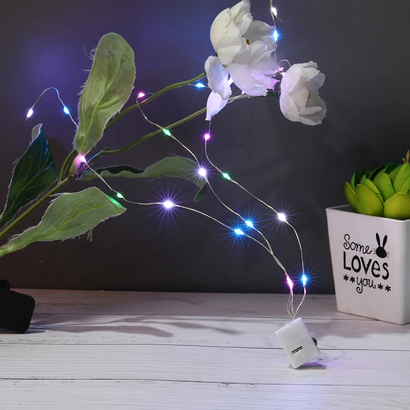 Luzes led string fio de cobre estrelado fadas luzes da bateria lâmpada à prova dwaterproof água luzes da corda luz decorativa ao ar livre luz interior