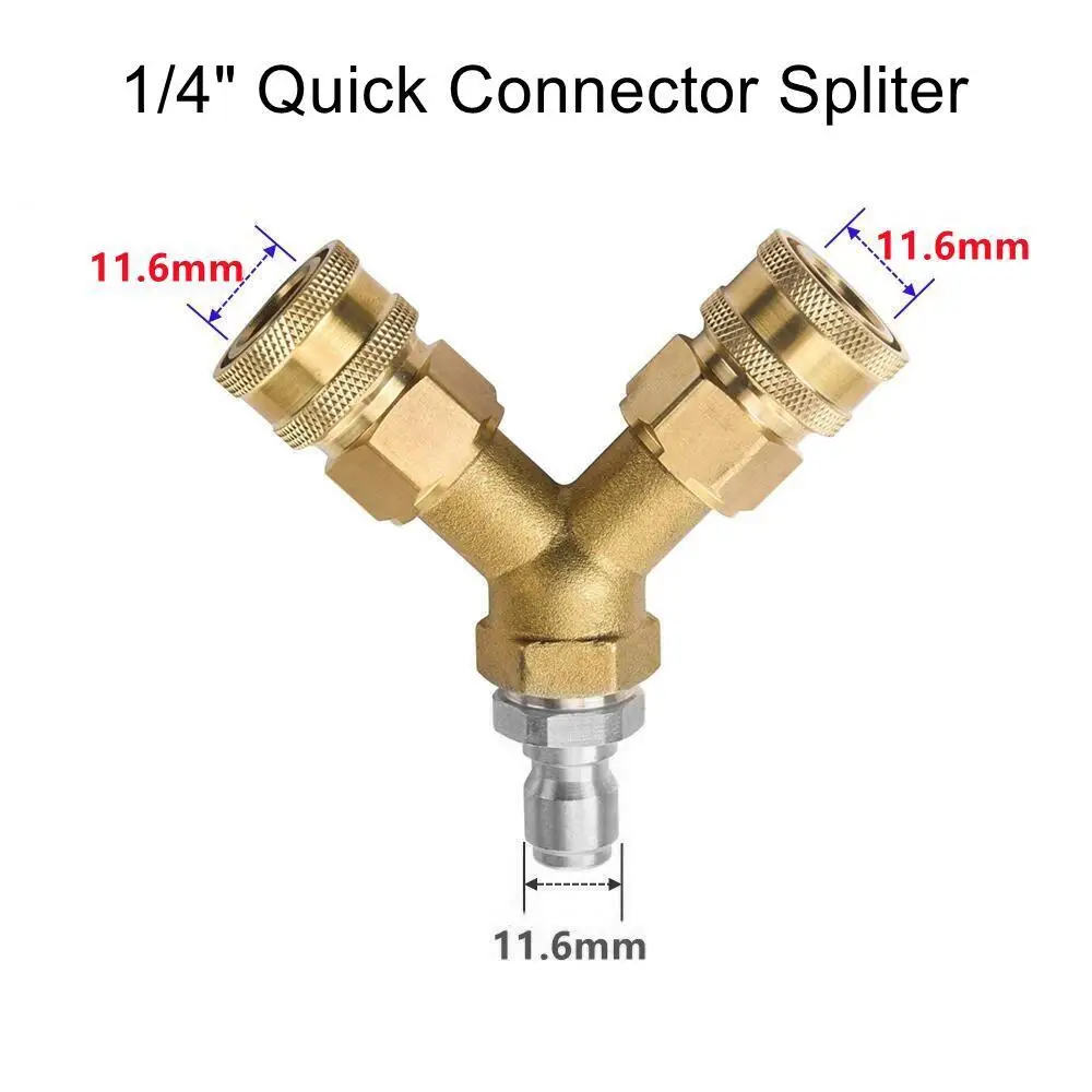 High Pressure Washer Water Outlet Spliter Seperator Adapter With 3/8\