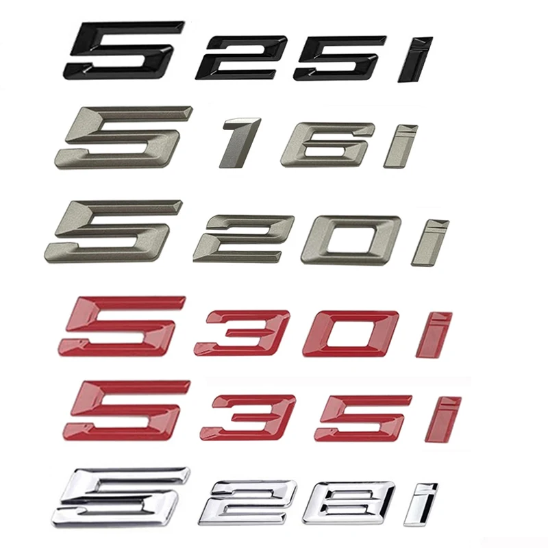 

Car Trunk Letters Logo Emblem Sticker For BMW New 5 Series 520i 525i 528i 530i 535i 540i G30 G31 G60 G61 2024 2025 Badge Decals