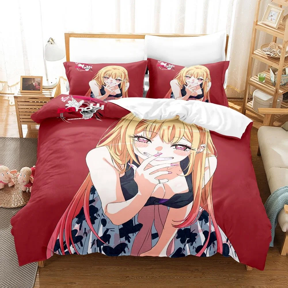 Anime My Dress-Up Darling Bedding Set Single Twin Full Queen King Size Bed Set Adult Kid Bedroom Duvet cover Sets Home Textiles