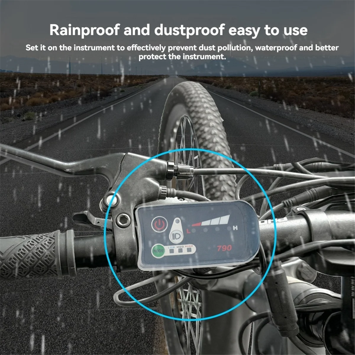 ABXHA سيليكون الغطاء الواقي مقاوم للماء دراجة كهربائية عداد السرعة رصد غطاء شاشة لشاشة عرض 790 810 880