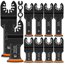10Pcs Japanese Oscillating Saw Blades Multitool Blades High Carbon Steel Bi-Metal Curved edge Sharp Wear Resistant Cutter Blade