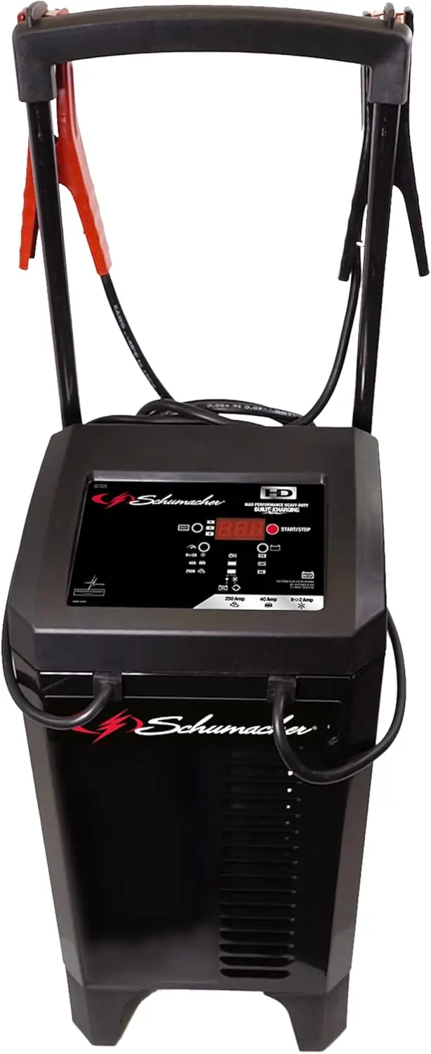 

Wheeled Battery Charger and Engine Starter, SC1325, 4-in-1, Fully Automatic, 250 Amps, 40