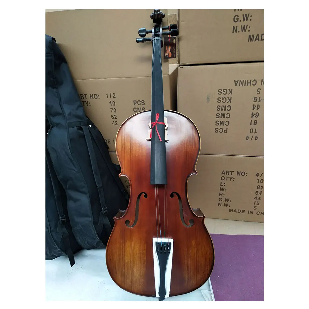 Professional Matte Flame Cello String Musical Instrument for Music Learners Practice and Stage Performance