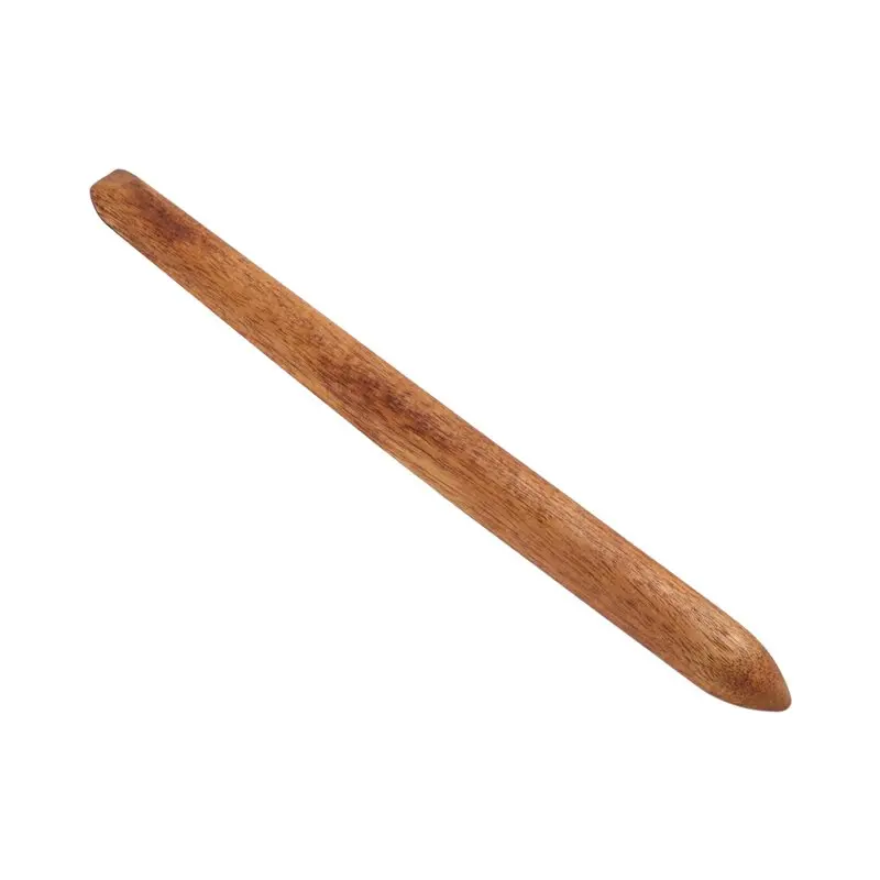 B84B-11 Inch Wooden Sourdough Bread Mixing Stir Stick Spurtle Wooden Sourdough Bread Making Tools Paddle Stirring Stick