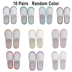 10Pairs Disposable Slippers Travel Slipper Party Home Guest Unisex Closed Toe Anti-slip Slipper Household Merchandises