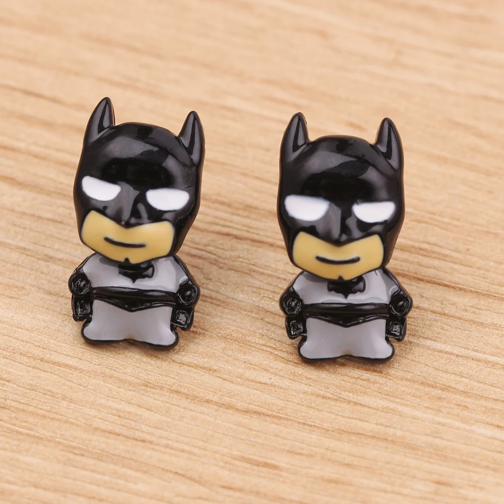 Superhero Spider Man Iron Man Detachable Ear Studs Cute Q Version Earrings Jewelry Accessory for Women And Men view 5