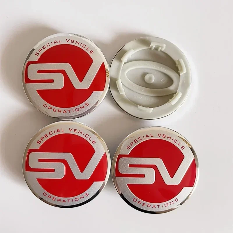 4pcs x 62mm ABS Letters SV SVR Car Wheel Center Hub Caps Accessories