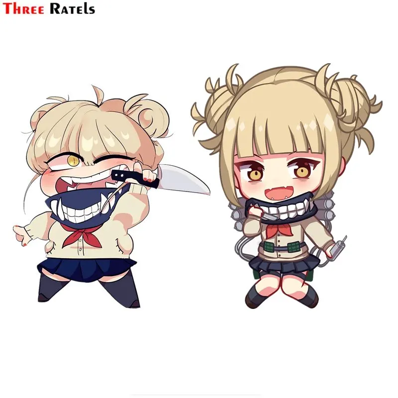

Наклейка на автомобиль Three Ratels FC734 My Hero Академия химико Тога Waifu Chibi