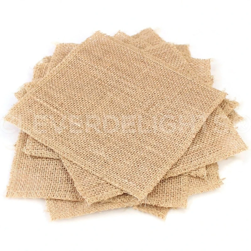 2 PCS Natural Burlap Place Mats, Heat-Resistant Mats, Farm-Themed, Wedding Decor, Party Decor, Heat-Resistant