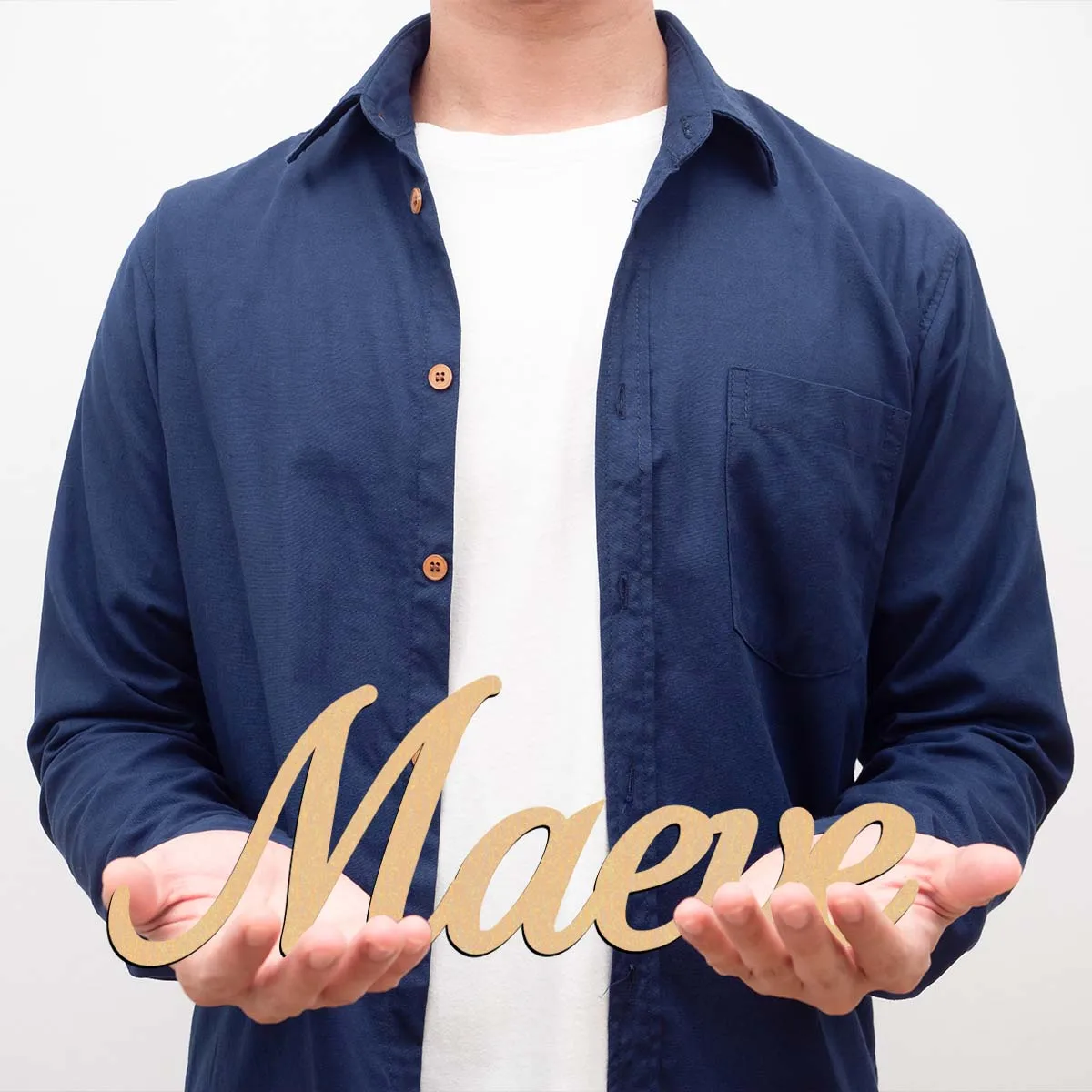 

1pc Colorful Maeve example Customizable Name Wood Material Wooden Decor Laser-Cut Sign Unique Bedroom Decor