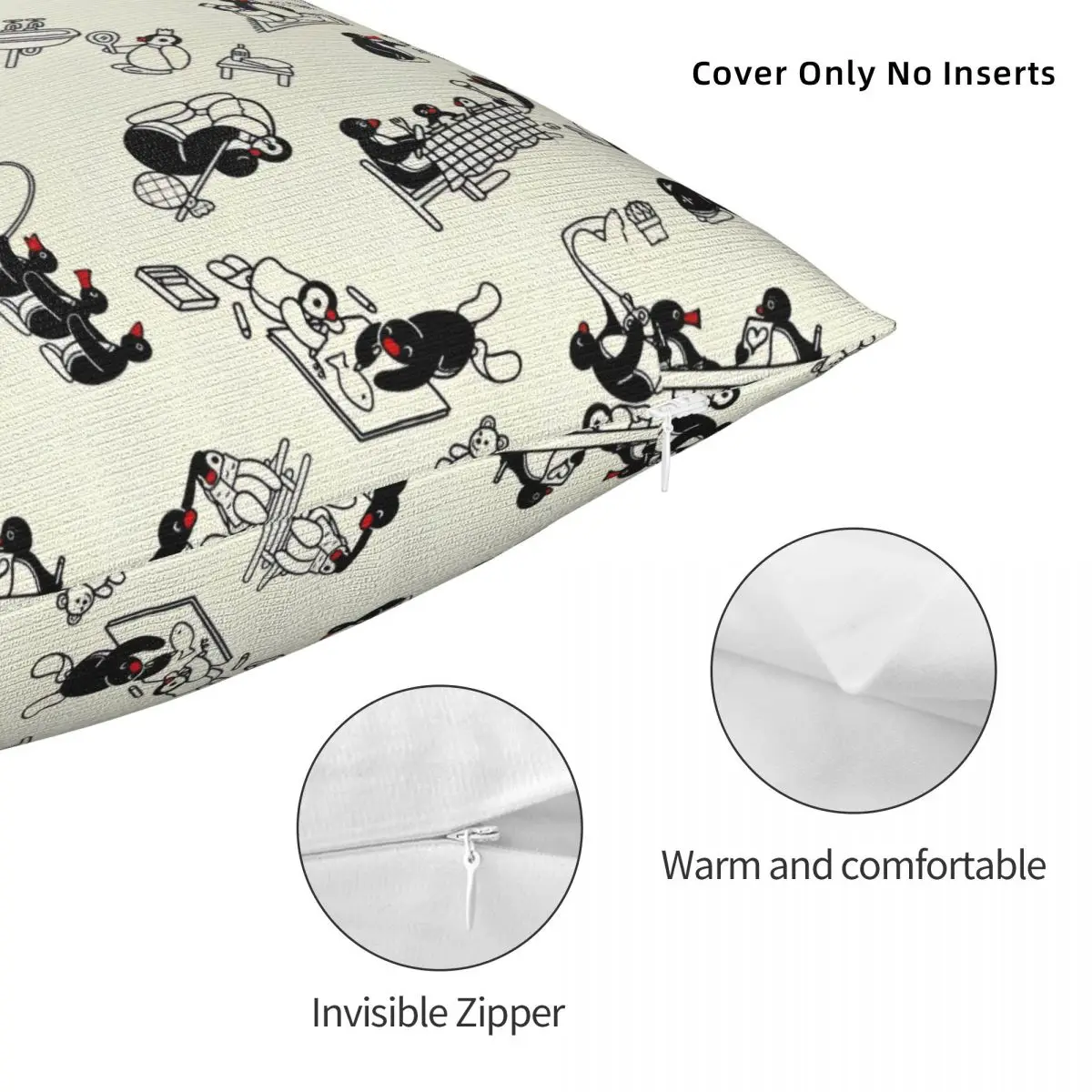 Pin-gu كيس وسادة نمط لطيف مضحك وسادة غطاء لينة الرسم غطاء الوسادة سادات ل أريكة سيارة ديكور المنزل #5