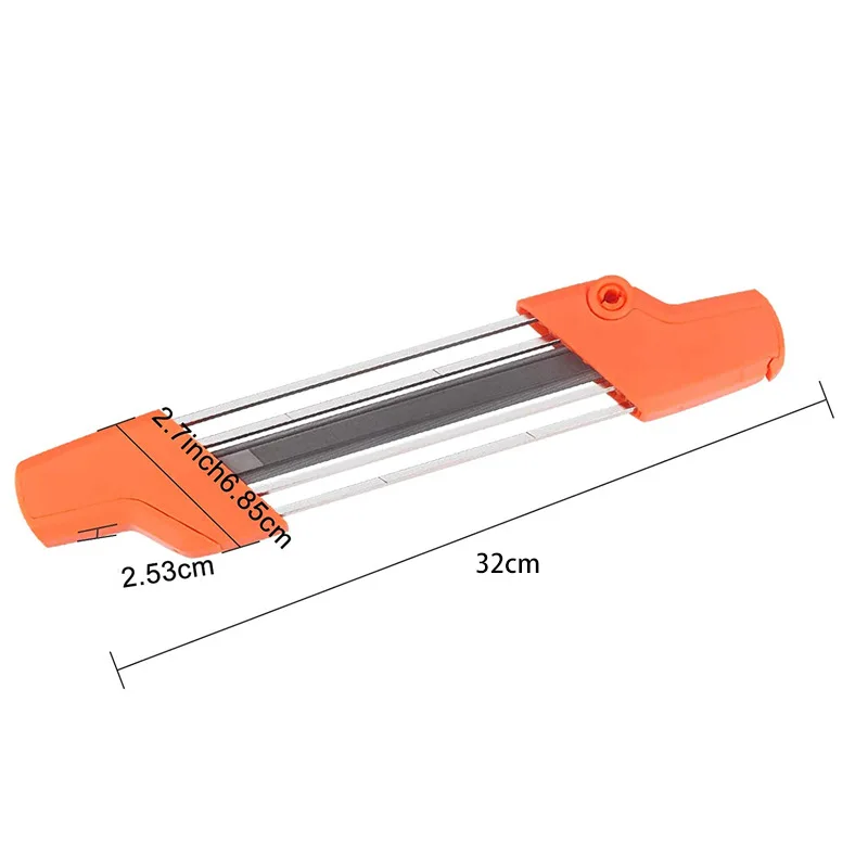 2 in 1 Easy File Chainsaw Chain Sharpener 4.0mm / 4.8mm Chainsaw Chain Sharpening File Chainsaw File for Chain Saw Stone Jewelry