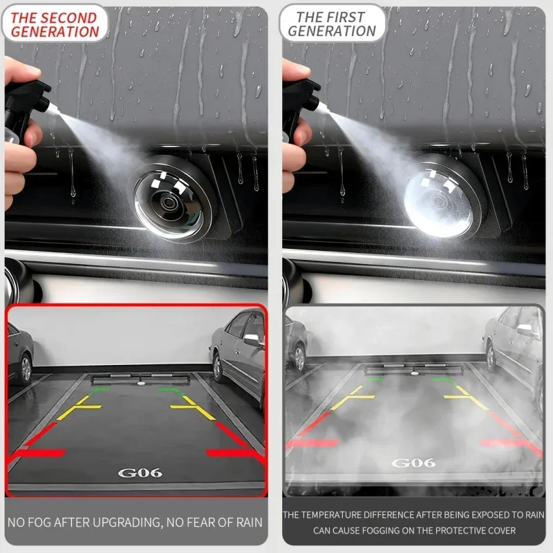 2/6PCS 360-degree Panoramic Camera Protection Cover for Cars, High-definition, Scratch-resistant, Easy to Install view 5