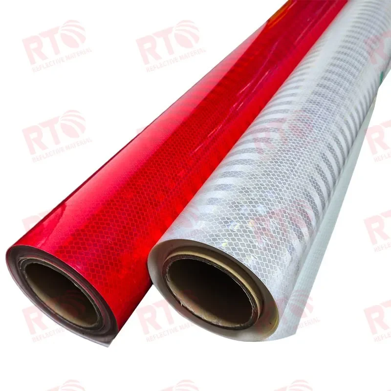 High Intensity Prismatic Reflect Film PMMA Tearable UV Printing Adhesive Reflective Sticker Vinyl Roll for Road Sign