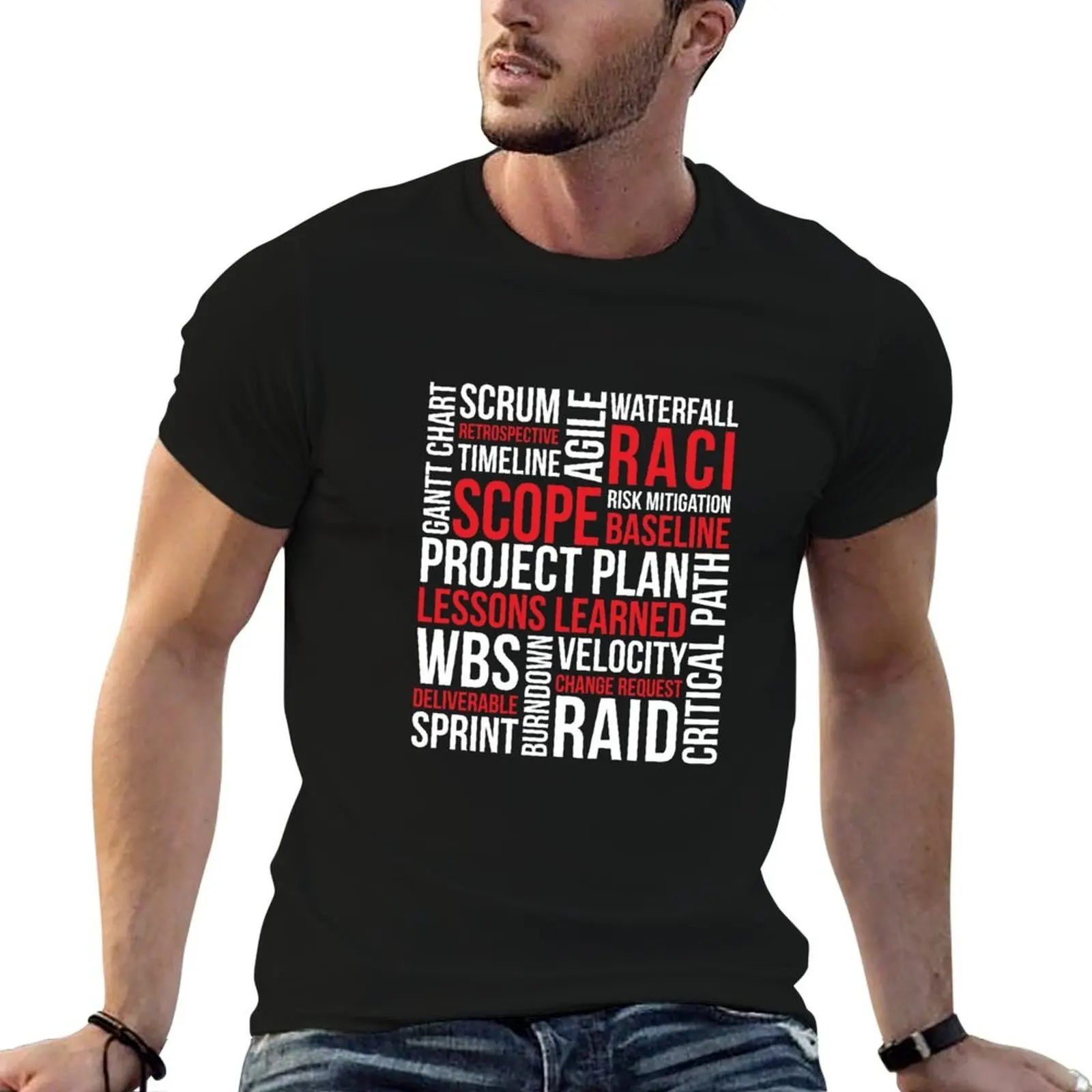 Project Management T-Shirt quick drying anime stuff men clothings