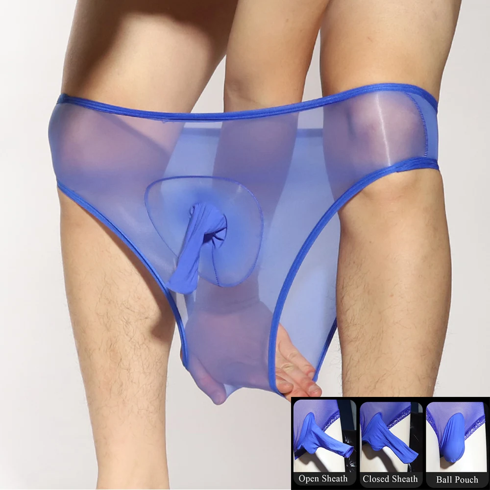 Sexy Men Elephant Nose Men\'s Thong Thin Sheer Underwear Transparent Ultra-thin See Through Boxer Soft Briefs Mesh Panties