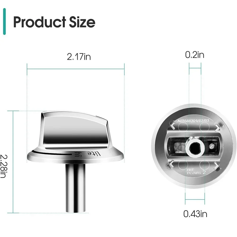 4 упаковки 5304525746   Ручки газовой плиты для Fridgidaire FFGC3026SS FFGC3626SS и т. д., ручка управления диапазоном горелки 5304504839 4960519