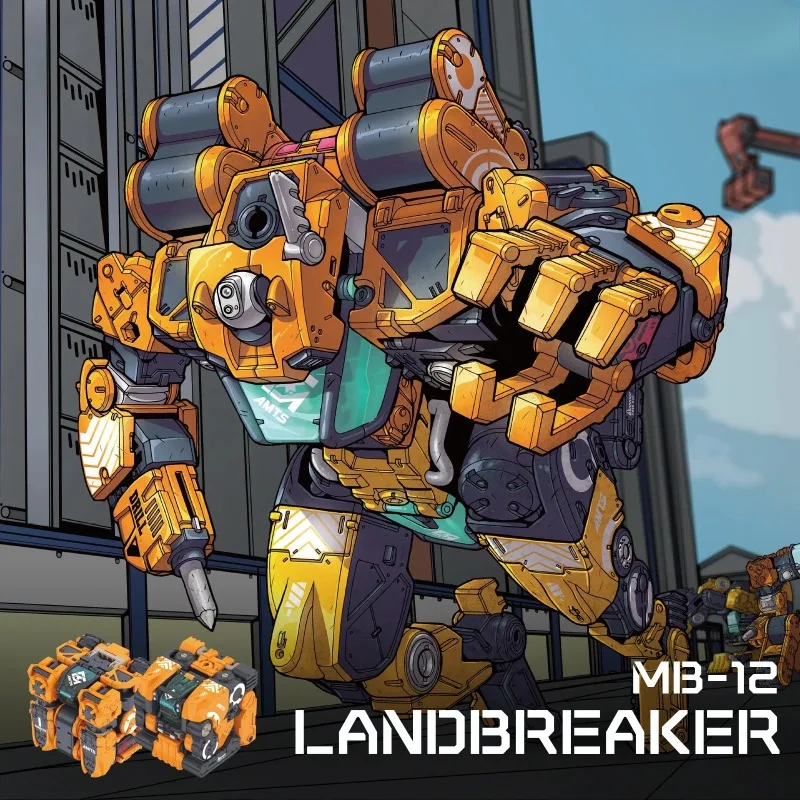 

52TOYS MEGABOX MB-12 LANDBREAKER Деформирующий робот, преобразование в меха и кубе, фигурка, коллекционный подарок