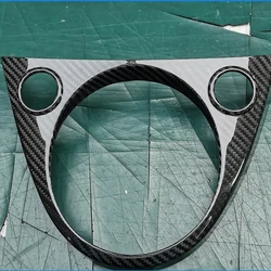 Real Dry Hard Carbon Fiber Sticker For Fiat 500 2011-2024/ 500E 2012-2019 For Abarth 595/695/500C 2016-2024 Gear Shift Cover