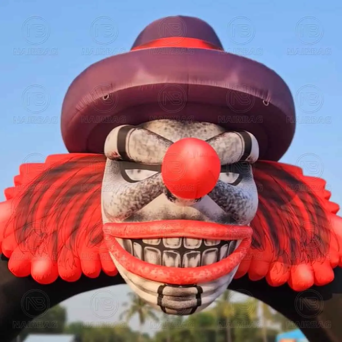 Arc de Clown de cirque gonflable, arc de Joker effrayant d'halloween, tente Tunnel de Clown pour décorations effrayantes