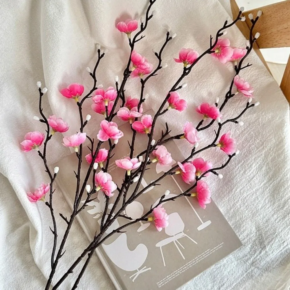 1pcs 54CM Artificial Plum Blossom Plastic DIY Wintersweet Faux Flower Chinese Style Long Branch Chinese Style Home Decor
