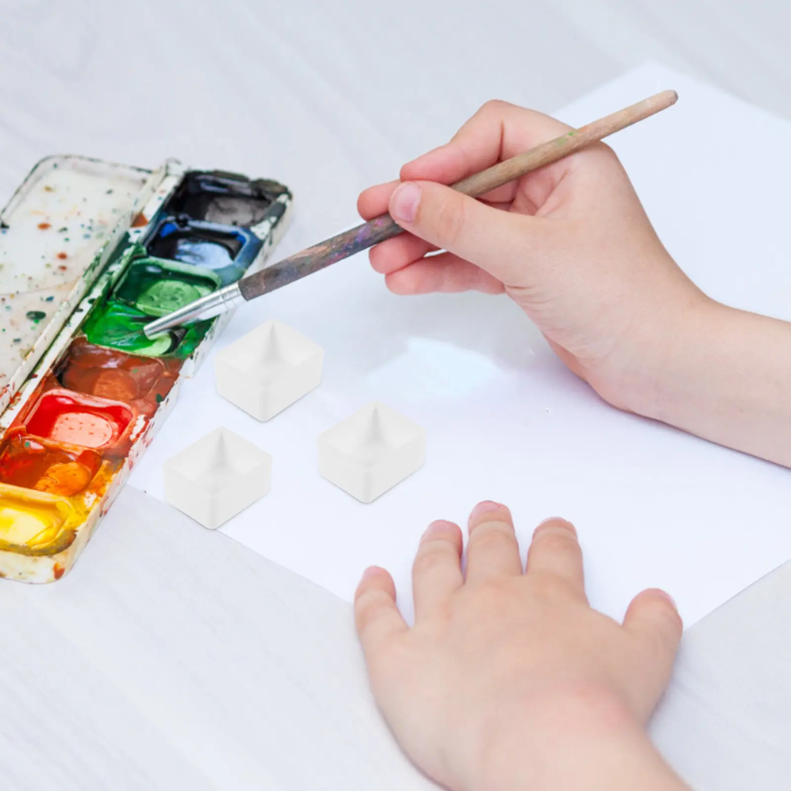 

24Pcs Empty Half Pans for Watercolor Acrylic Oil Paints Lightweight Portable Painting Palette Ideal for Home Art